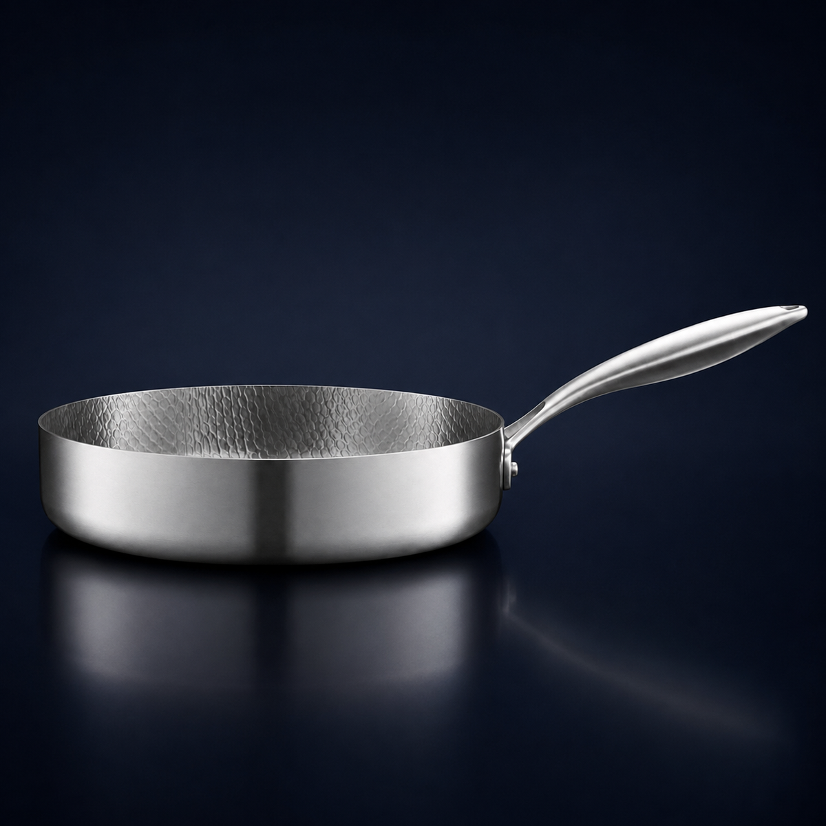 Deep Hammered Titanium Pan