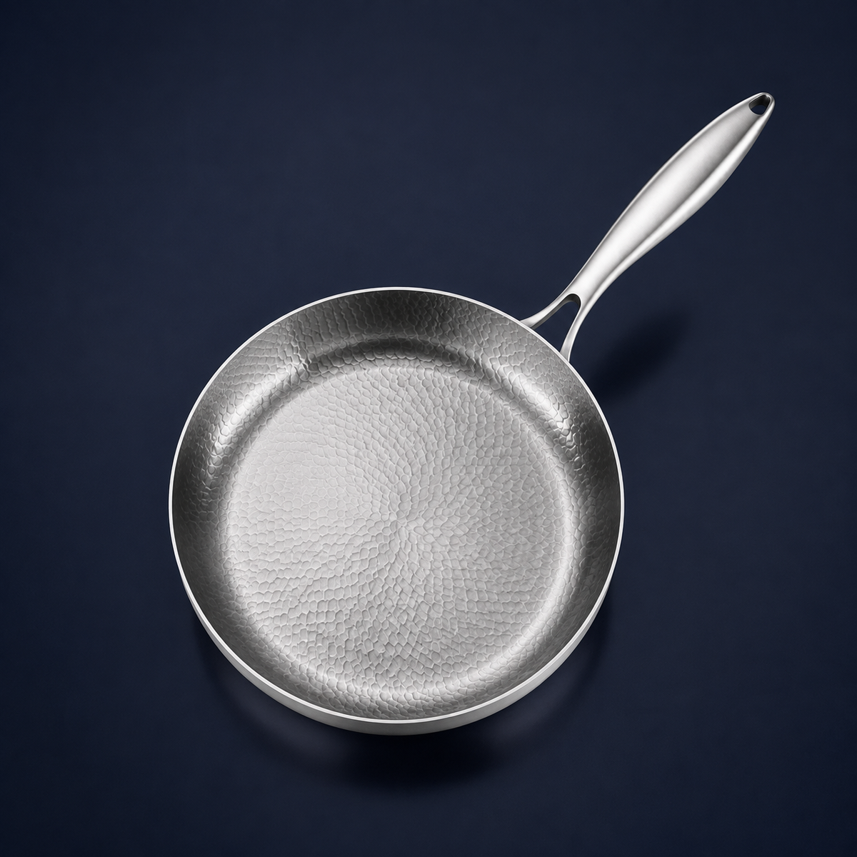 Deep Hammered Titanium Pan
