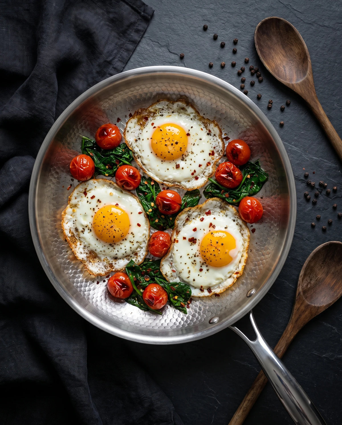 Hammered Titanium Frying Pan