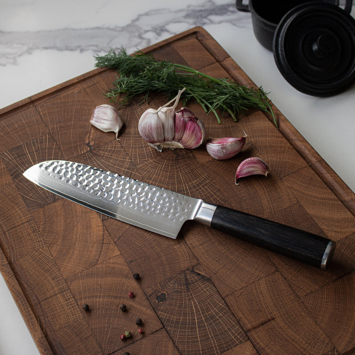 Couteau Santoku Martelé 18 cm Maison Ferré® – vue 2